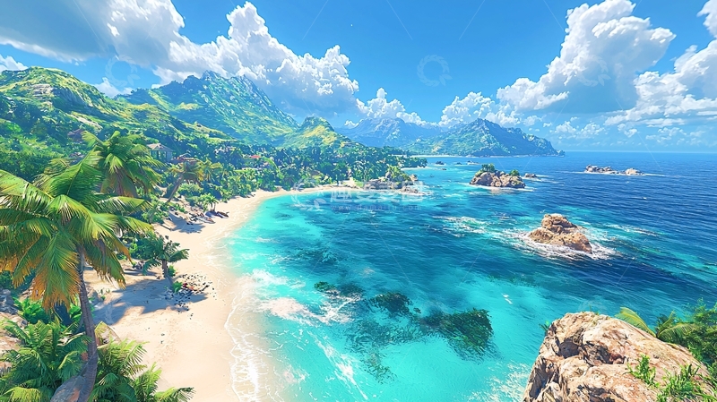 高清大图下载【趣麦麦图】热带海滩风光