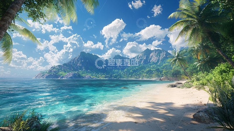高清大图下载【趣麦麦图】热带海滩风景