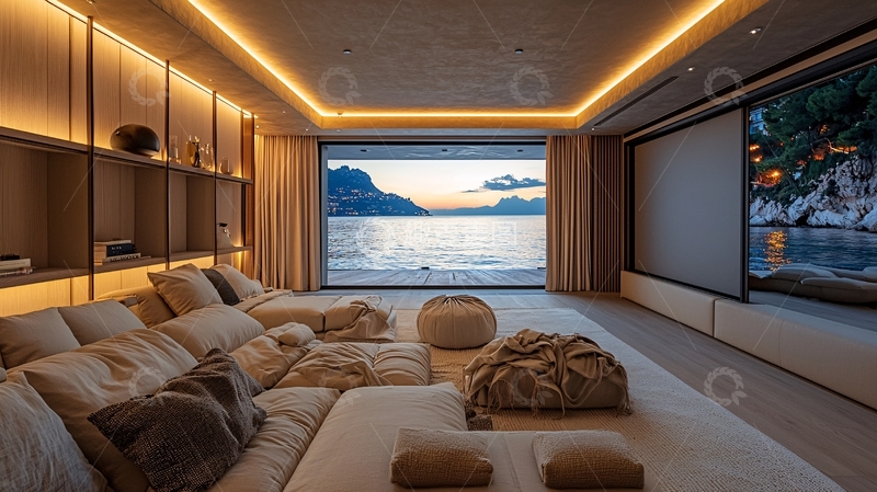 高清大图下载【趣麦麦图】海景房的休闲区