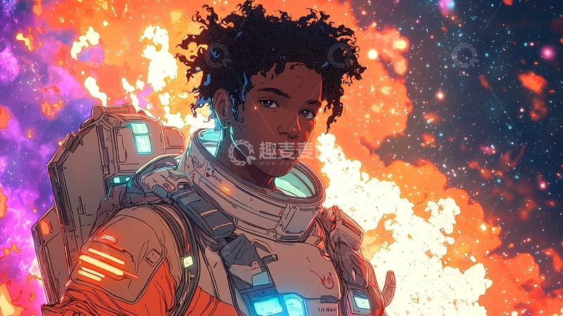 高清大图下载【趣麦麦图】太空宇航员