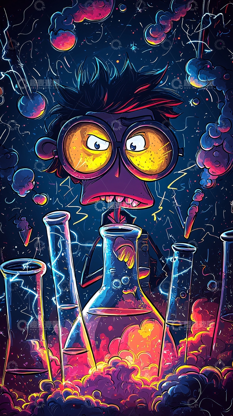 高清大图下载【趣麦麦图】疯狂科学家