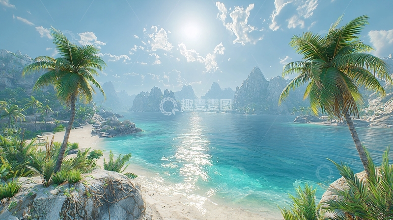 高清大图下载【趣麦麦图】热带海滩风景