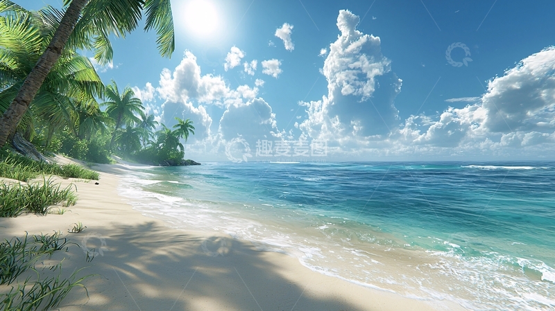 高清大图下载【趣麦麦图】阳光沙滩海景25