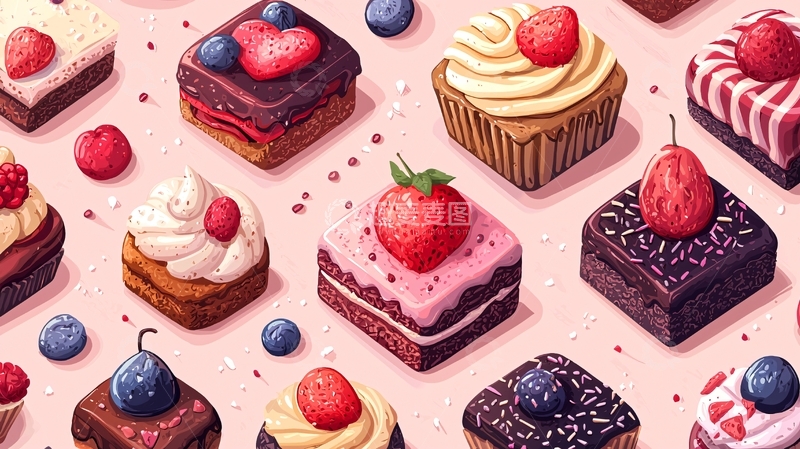 高清大图下载【趣麦麦图】精致小蛋糕集合图