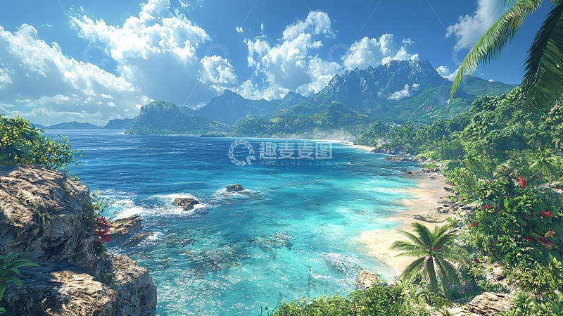 高清大图下载【趣麦麦图】热带海滩风景