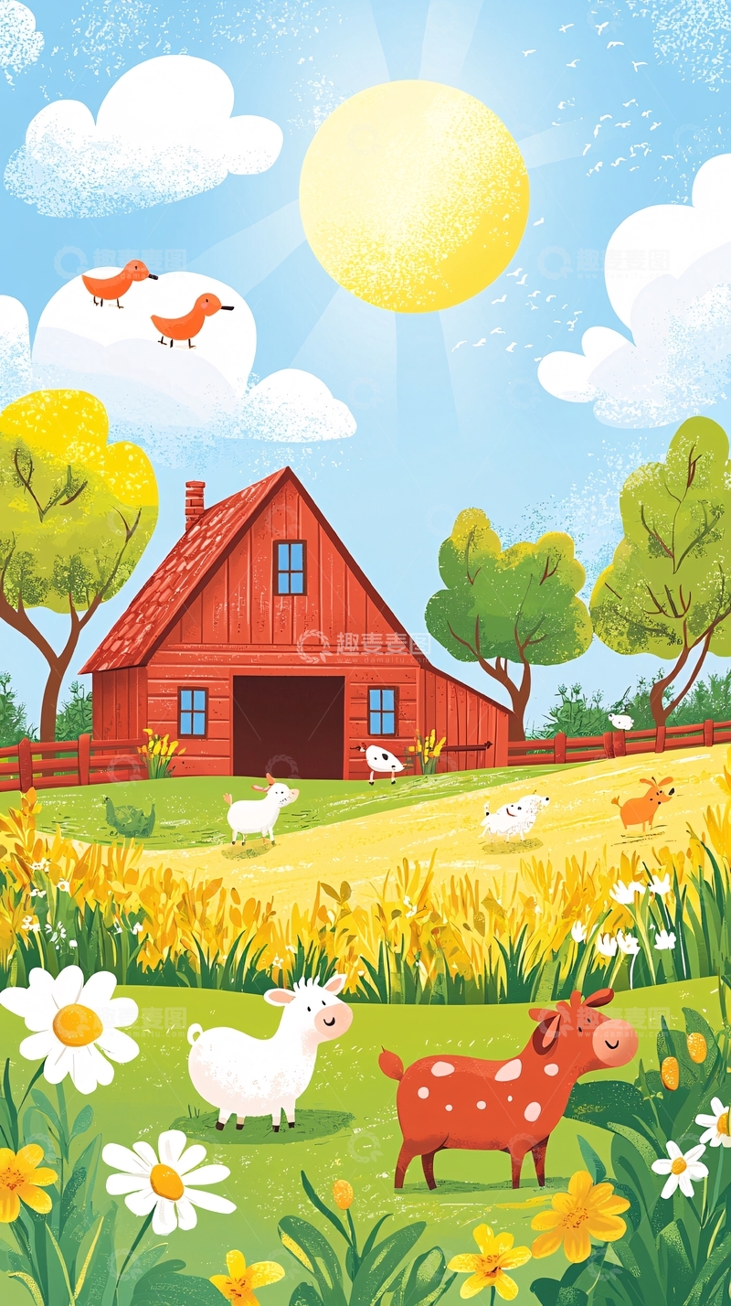 高清大图下载【趣麦麦图】卡通农场