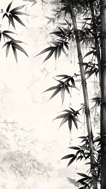 水墨画竹子