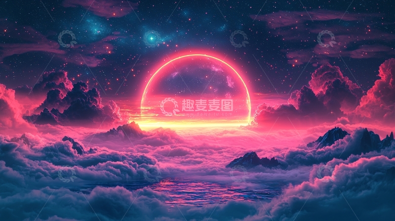 高清大图下载【趣麦麦图】梦幻太空场景