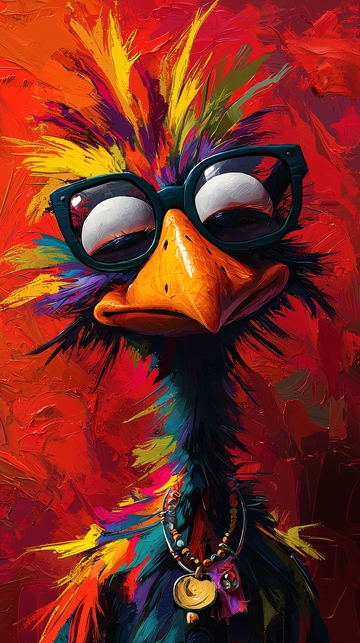 彩色炫酷鸟类画像