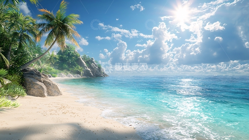 高清大图下载【趣麦麦图】热带海滩