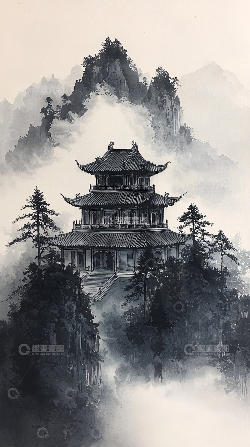 高清大图下载【趣麦麦图】水墨画