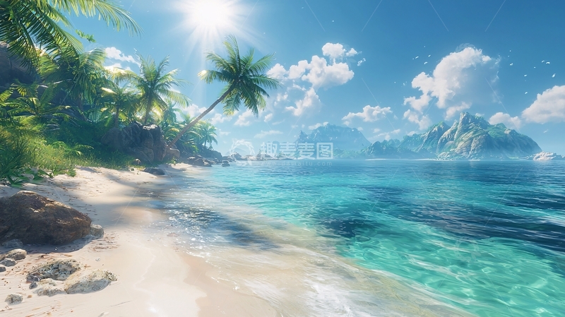 高清大图下载【趣麦麦图】热带海滩风景图