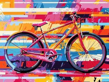 彩色自行车