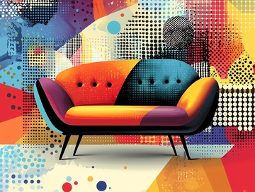 抽象艺术沙发