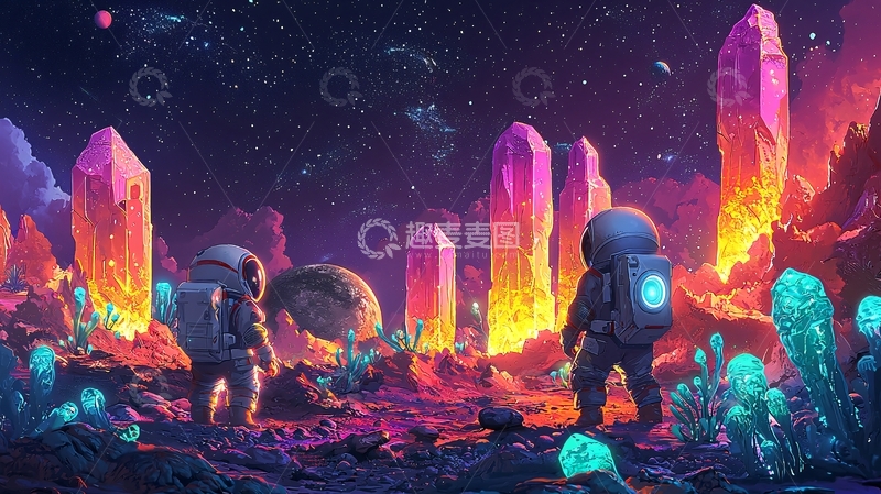 高清大图下载【趣麦麦图】太空宇航员