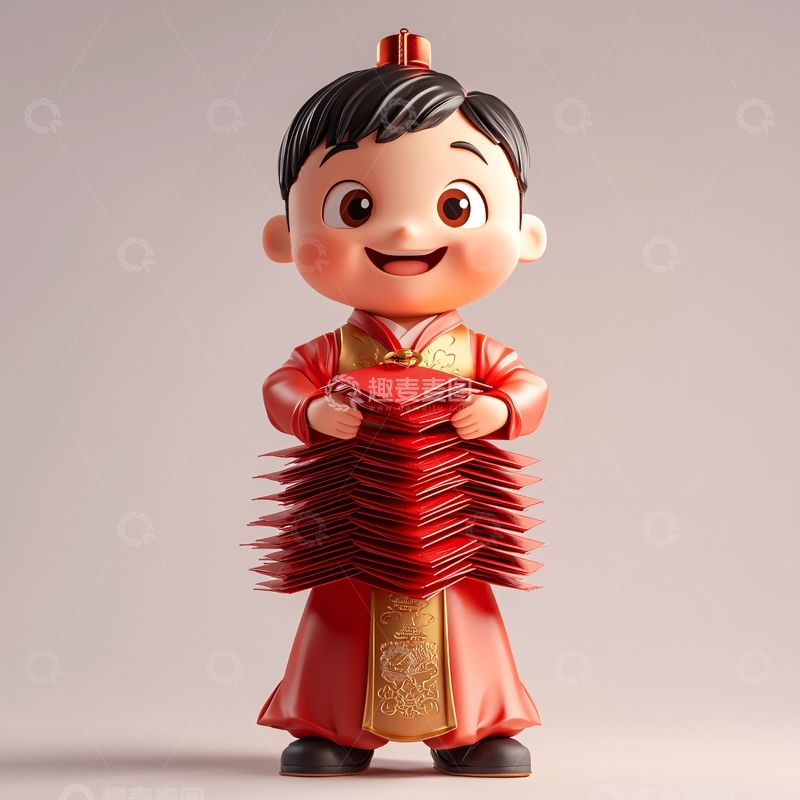 高清大图下载【趣麦麦图】卡通古代小孩