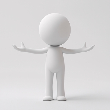 白色3D小人