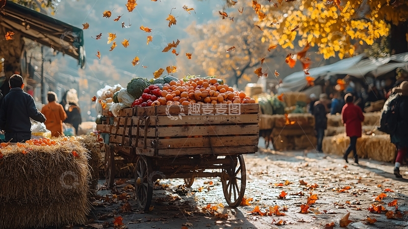 高清大图下载【趣麦麦图】秋季集市