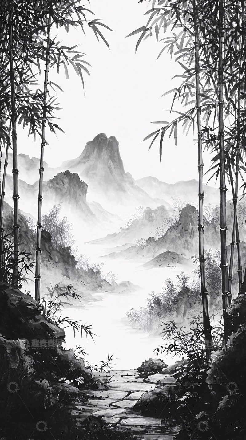 高清大图下载【趣麦麦图】水墨画