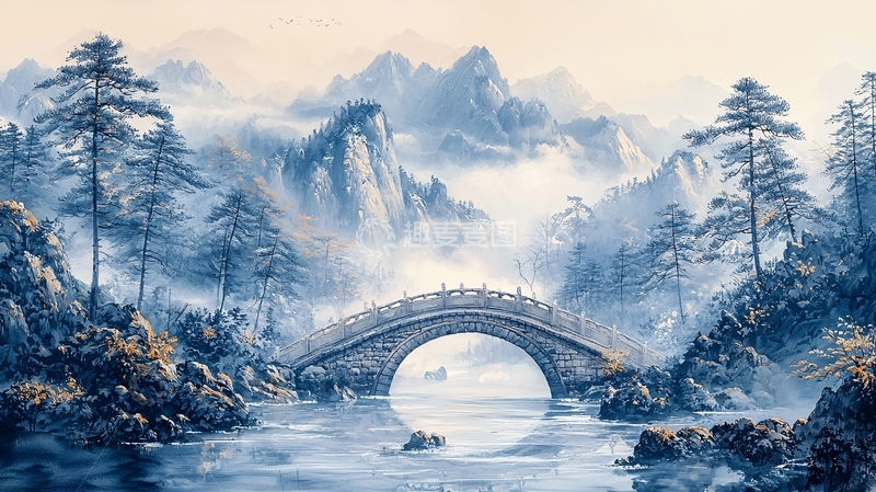 高清大图下载【趣麦麦图】水墨画山水