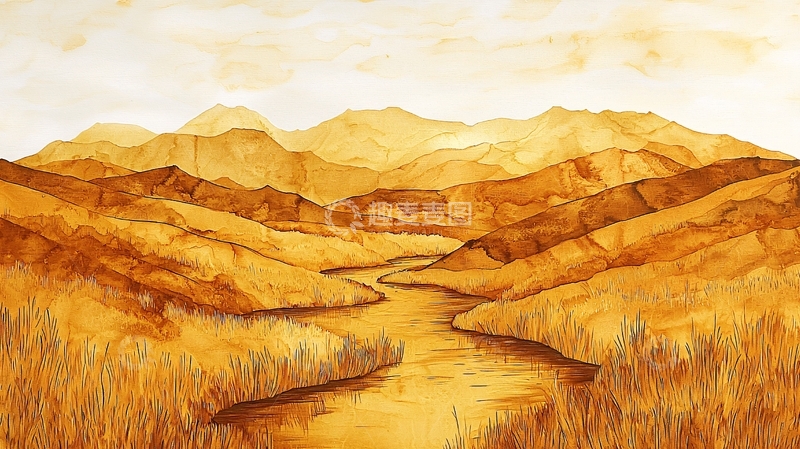 高清大图下载【趣麦麦图】金色山谷