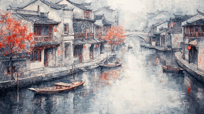 高清大图下载【趣麦麦图】水墨江南水乡