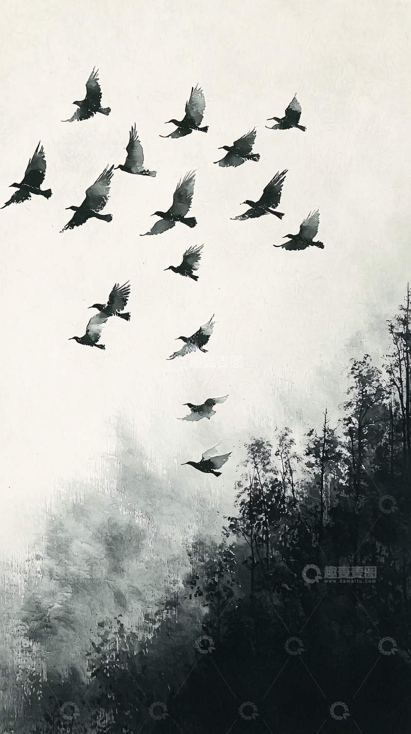 高清大图下载【趣麦麦图】水墨画