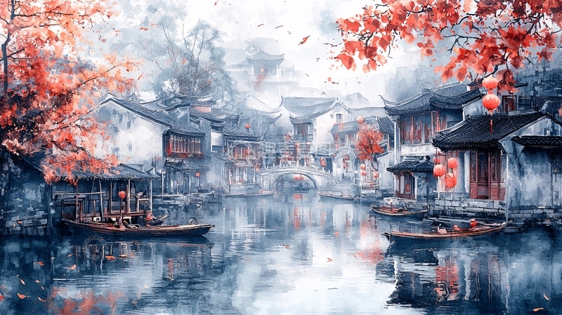 高清大图下载【趣麦麦图】水墨江南