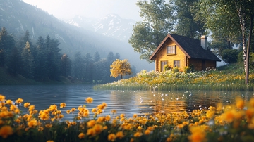 湖边小屋
