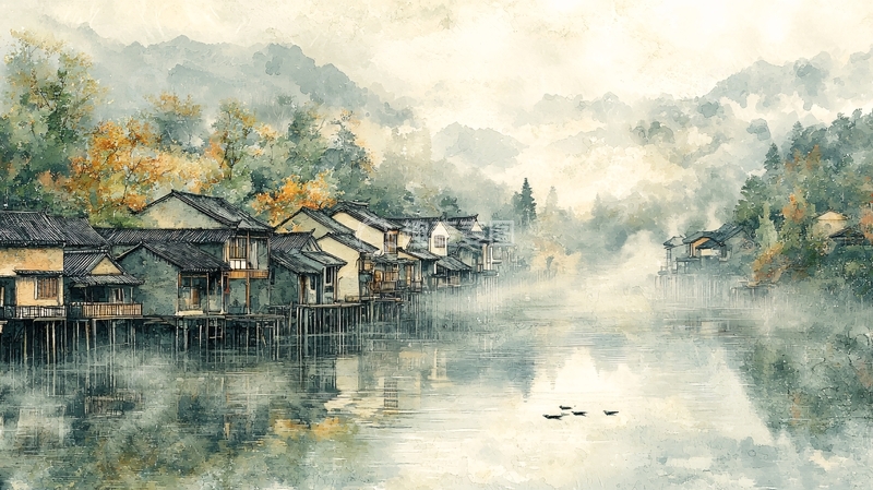 高清大图下载【趣麦麦图】水墨江南水乡