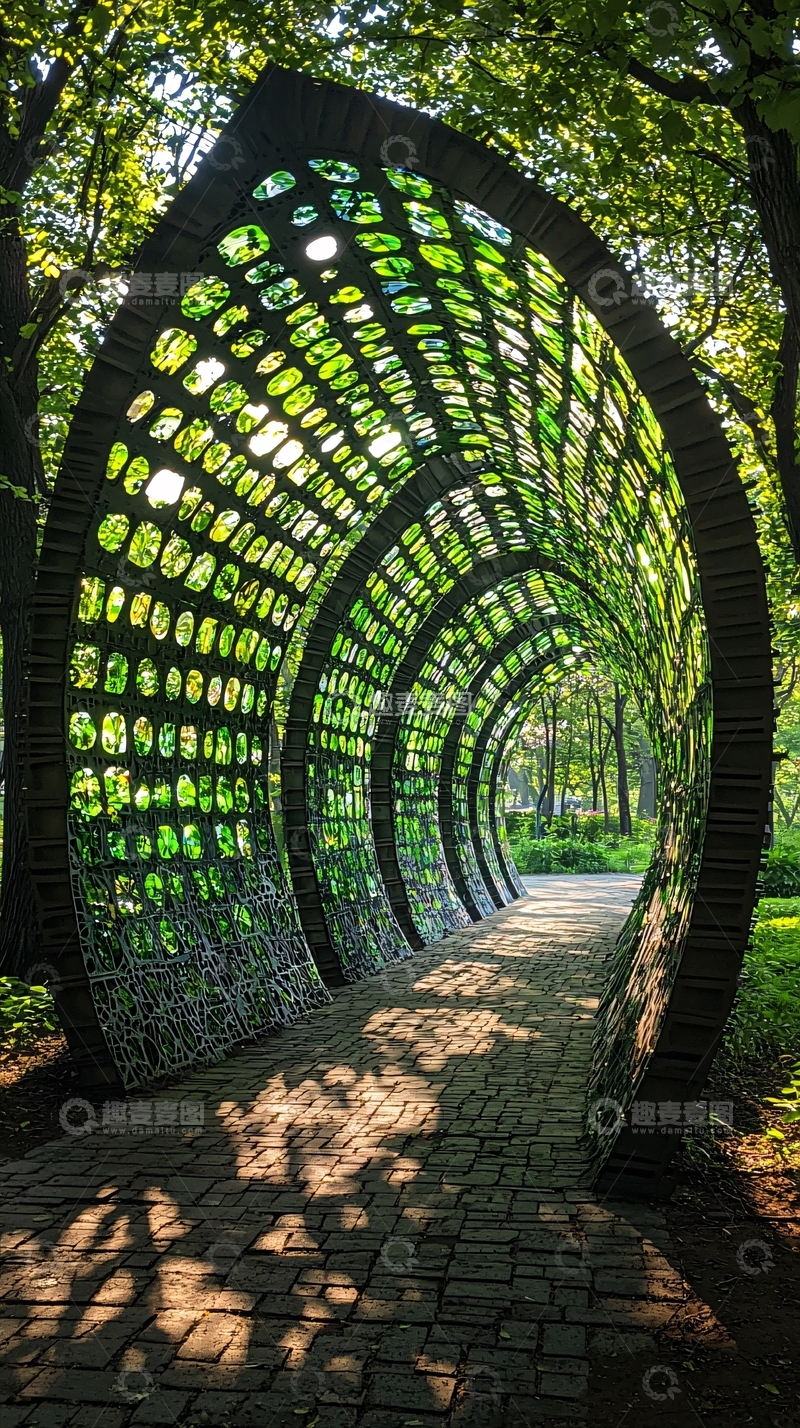 高清大图下载【趣麦麦图】绿色隧道