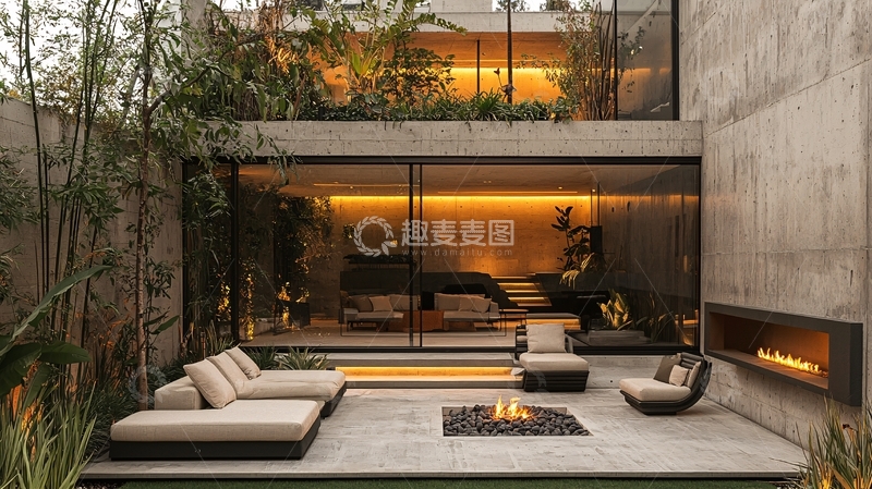 高清大图下载【趣麦麦图】现代风格庭院设计