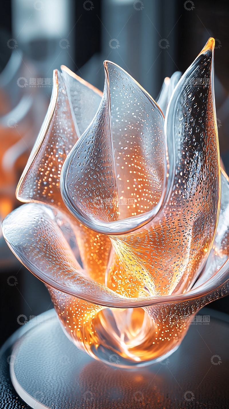 高清大图下载【趣麦麦图】透明玻璃花