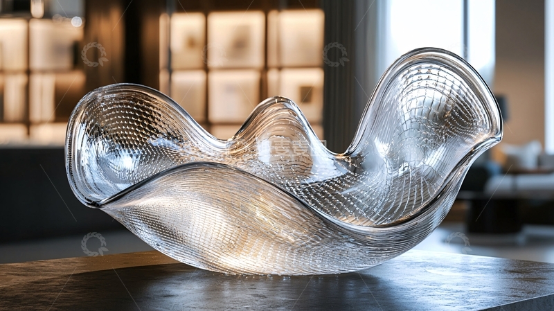 高清大图下载【趣麦麦图】透明玻璃雕塑