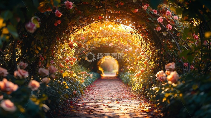 高清大图下载【趣麦麦图】玫瑰花拱门