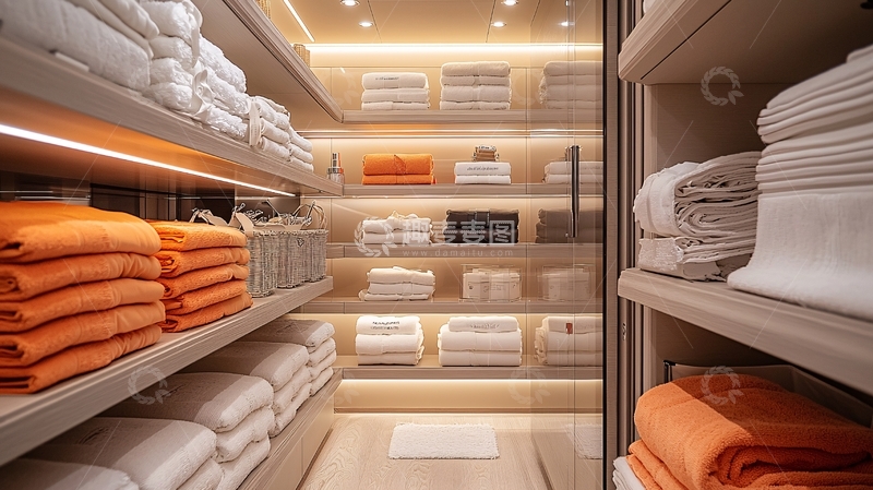高清大图下载【趣麦麦图】高端酒店毛巾储藏室
