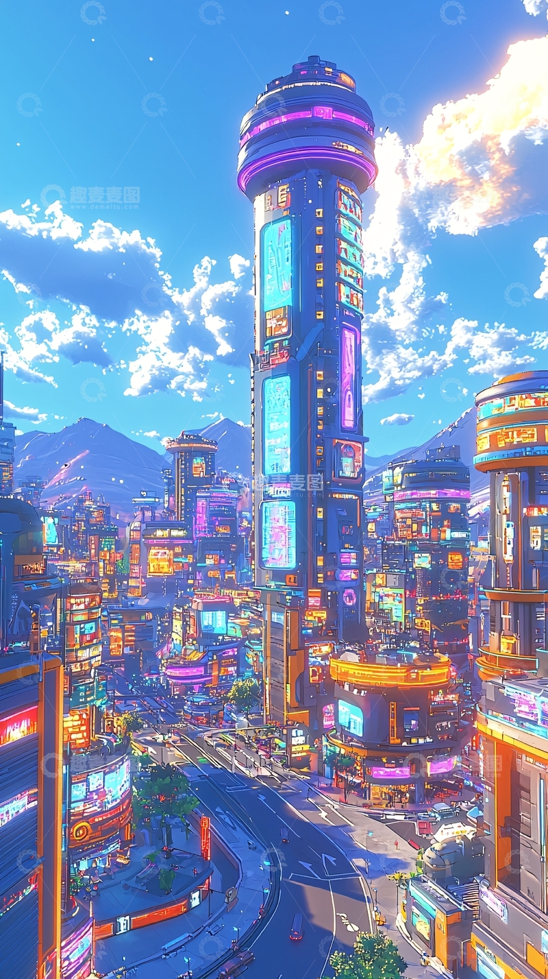 高清大图下载【趣麦麦图】未来都市