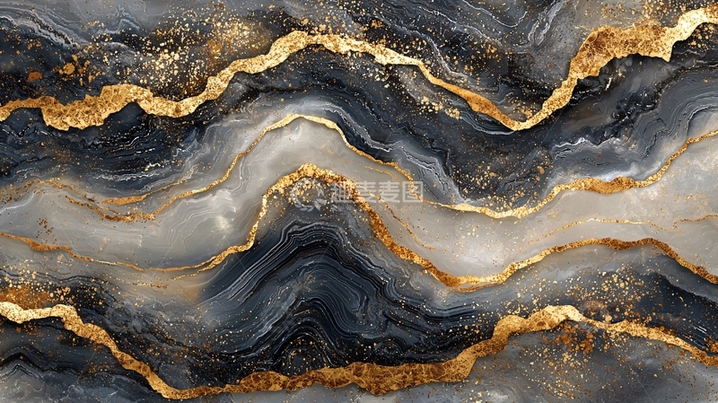高清大图下载【趣麦麦图】金色纹理大理石背景