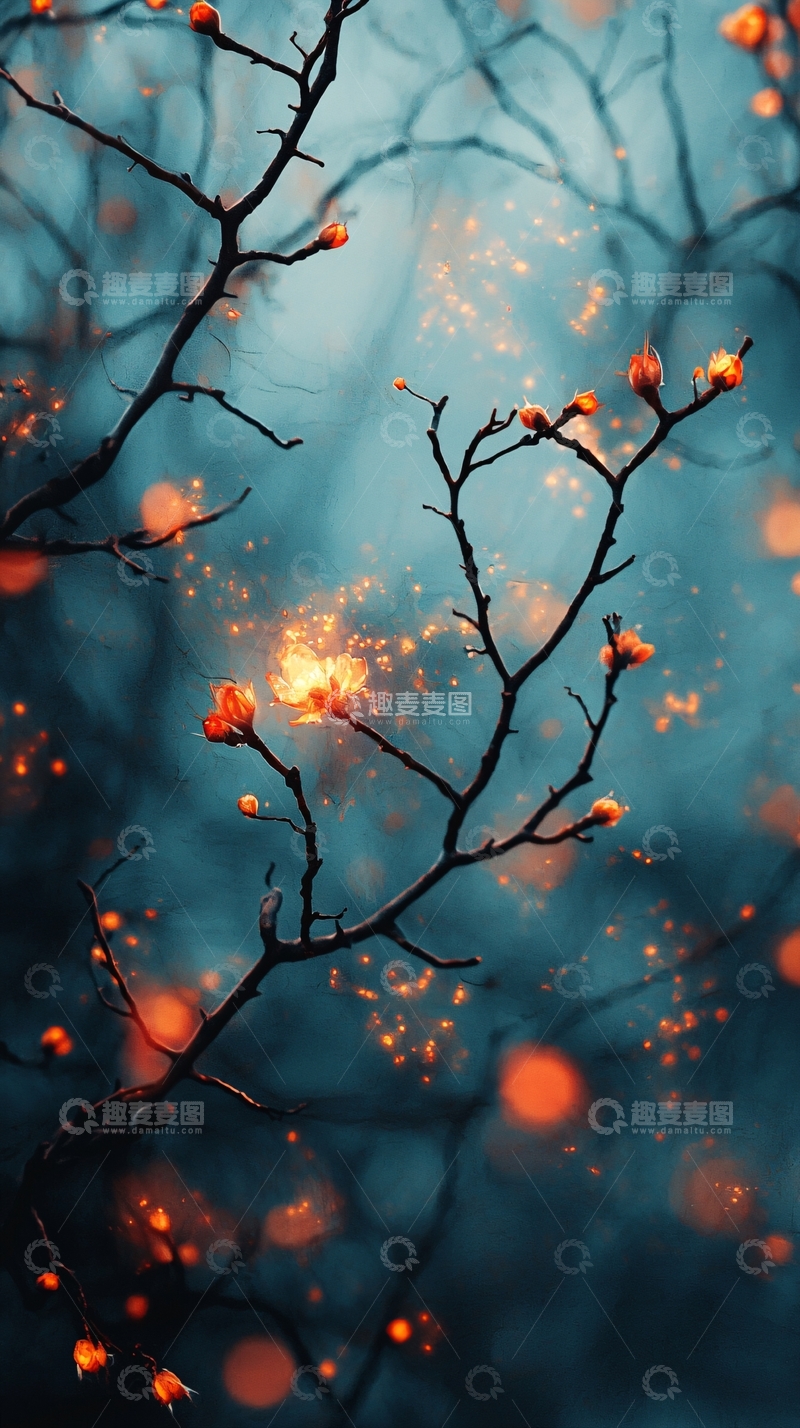 高清大图下载【趣麦麦图】梦幻枝条