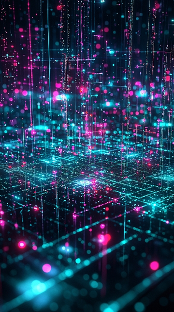 抽象科技感霓虹灯光背景