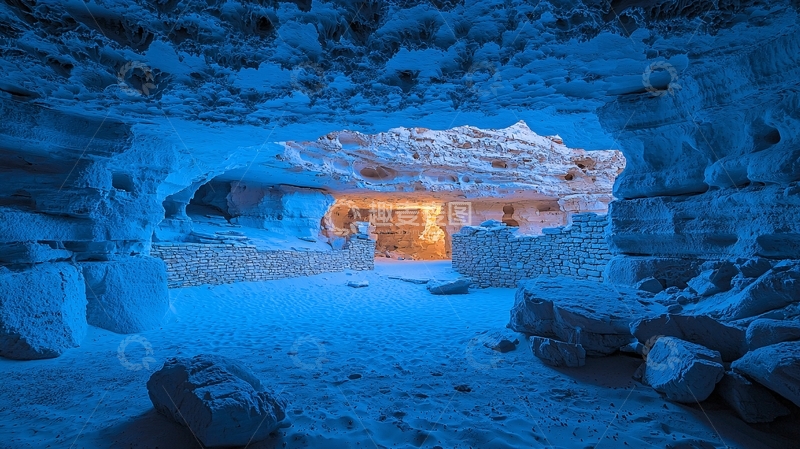 高清大图下载【趣麦麦图】冰雪洞穴