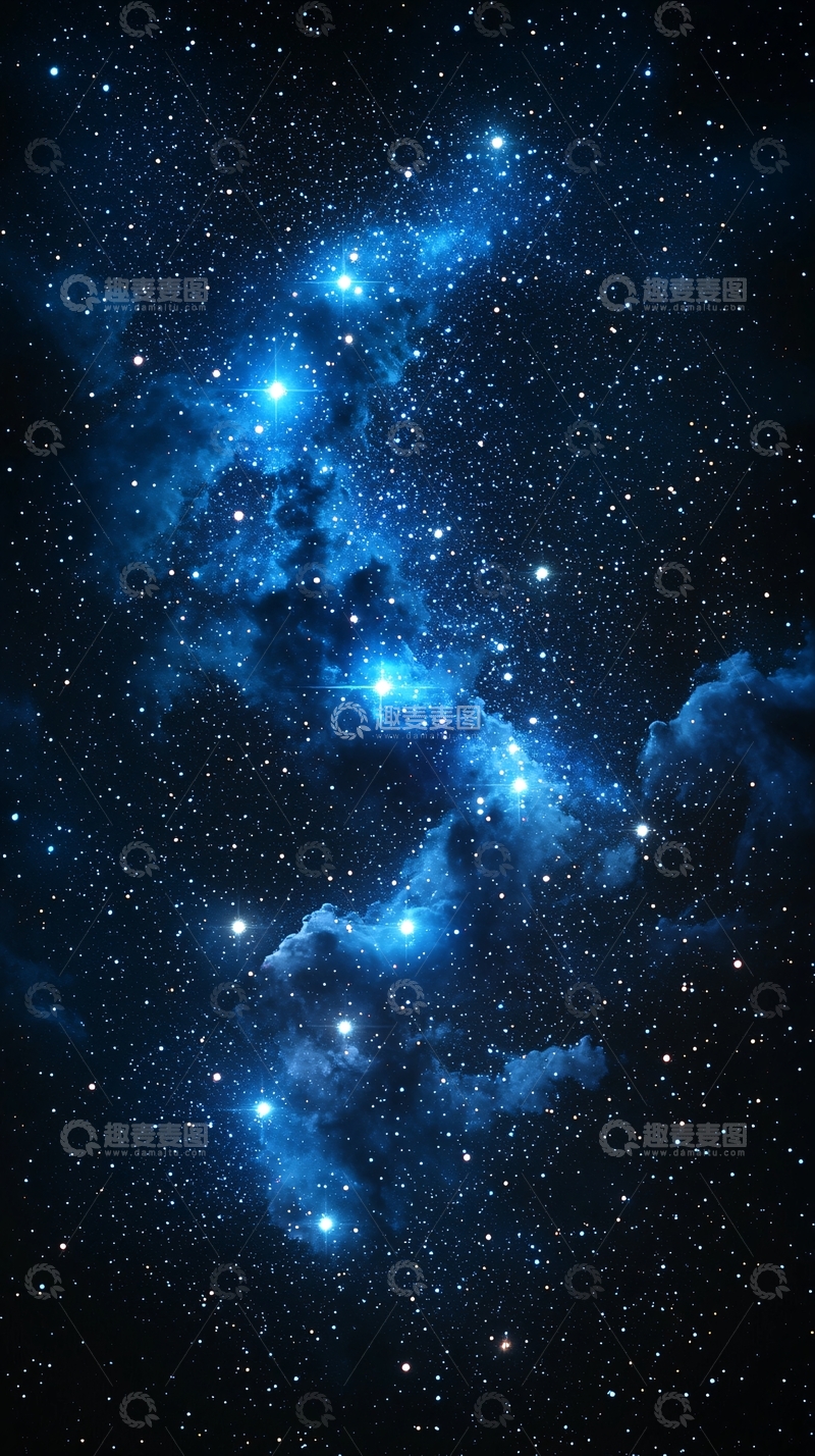 高清大图下载【趣麦麦图】蓝色星云