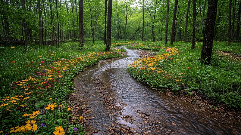 高清大图下载【趣麦麦图】雨后森林小路