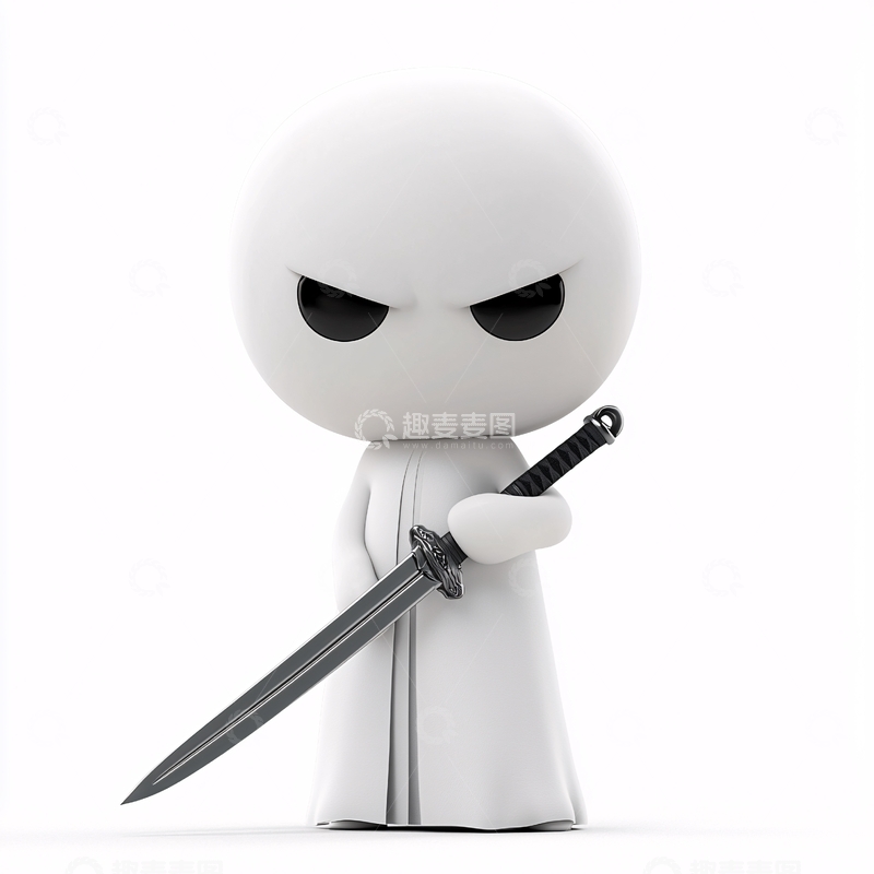 高清大图下载【趣麦麦图】白色卡通人物