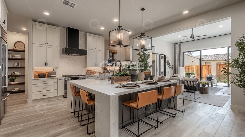 高清大图下载【趣麦麦图】现代简约开放式厨房