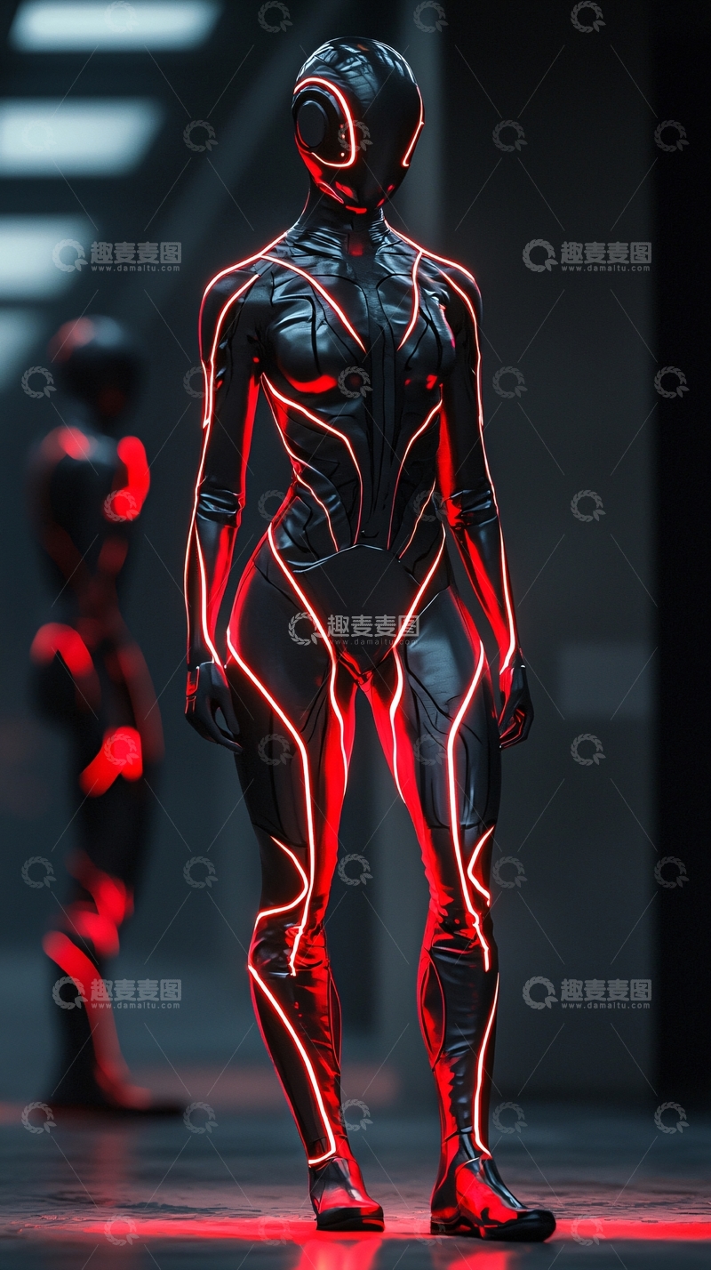 高清大图下载【趣麦麦图】科幻女性机器人