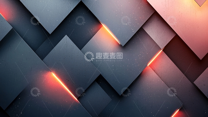 高清大图下载【趣麦麦图】暗色系几何背景