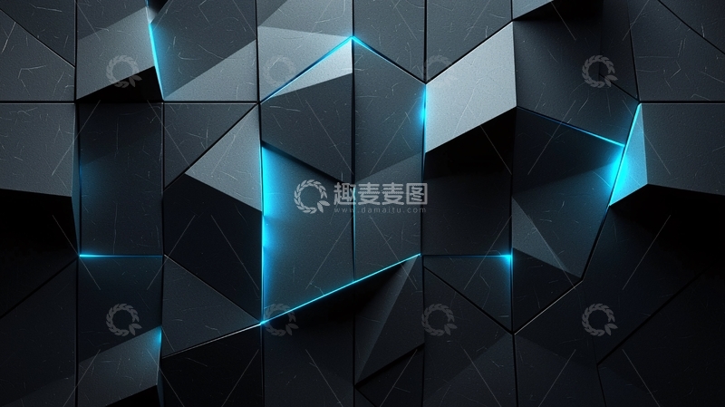 高清大图下载【趣麦麦图】黑色几何背景