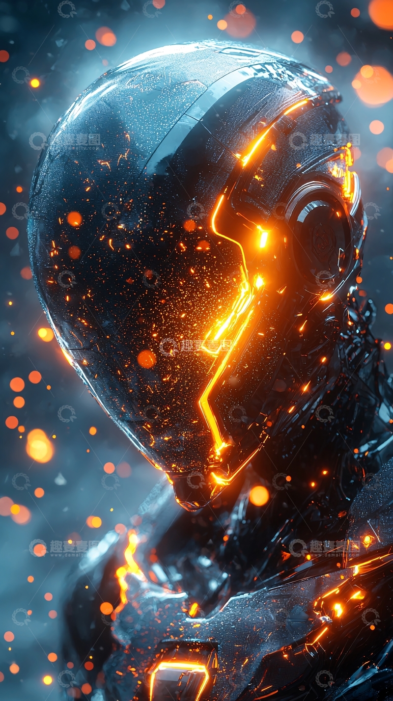 高清大图下载【趣麦麦图】未来科技感机器人