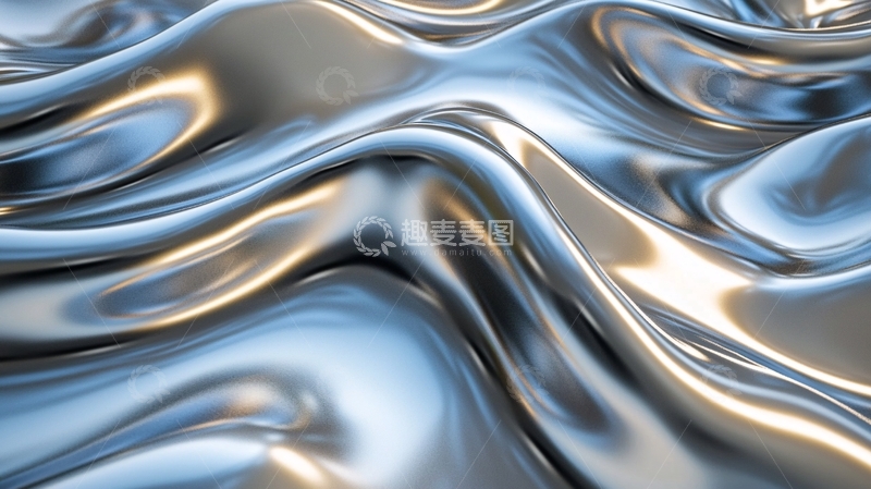 高清大图下载【趣麦麦图】流动的金属质感